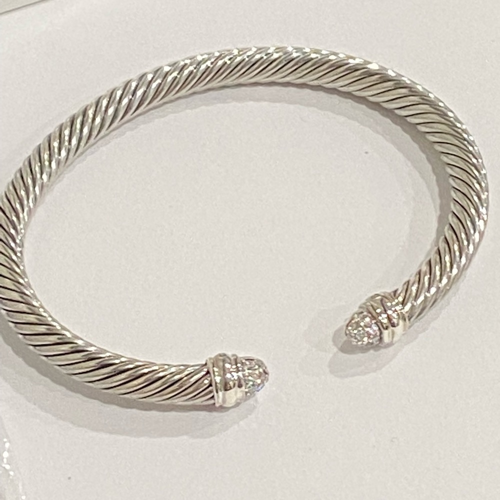David Yurman Bangke silver sterling and Diamonds - Picture 5 of 16